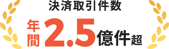 決済取引件数 年間2.5億件超